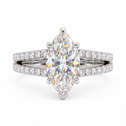 4.00ct Marquise cut Lab-Grown engagement ring