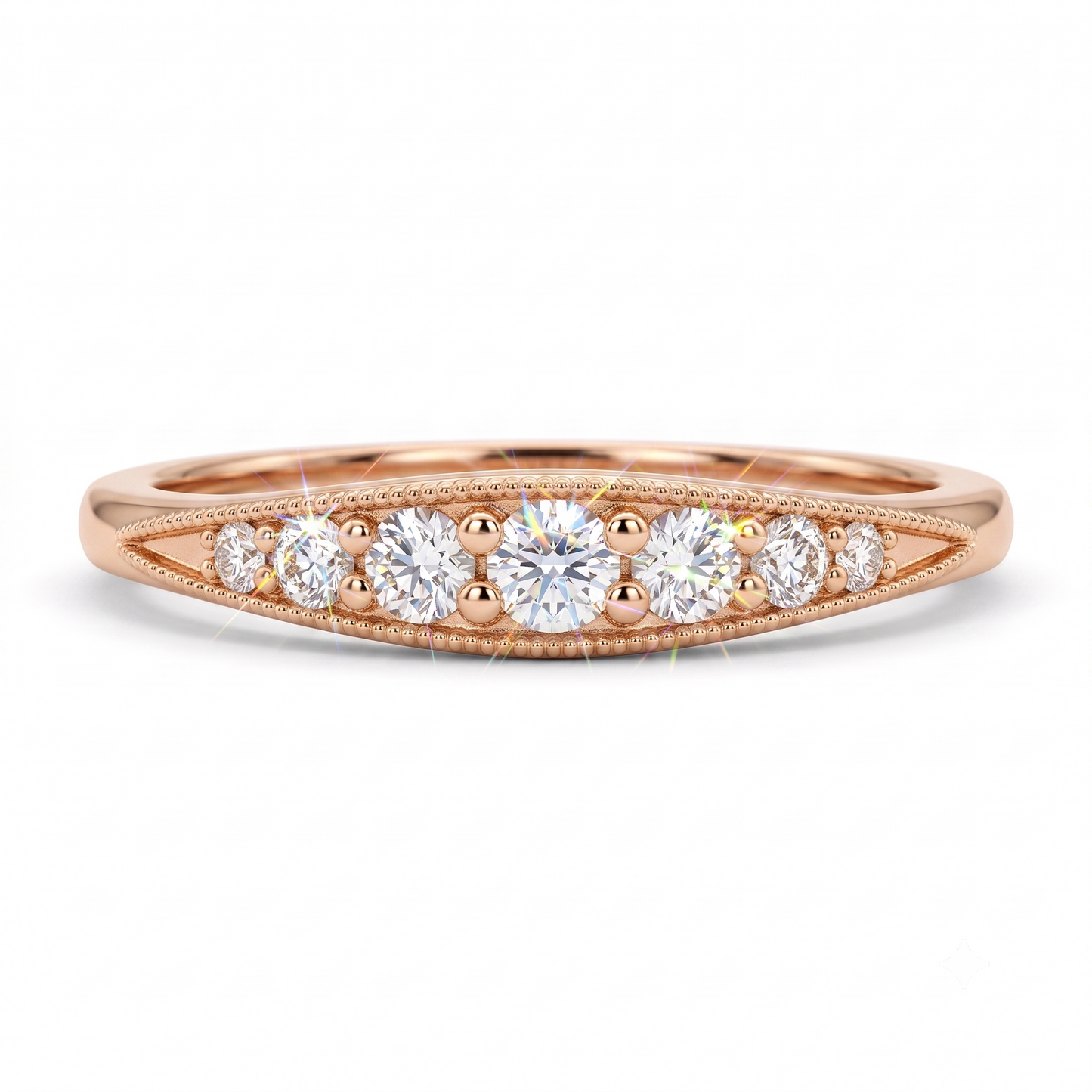 0.200 ct Vintage Inspired Lab Grown Diamond Wedding Band