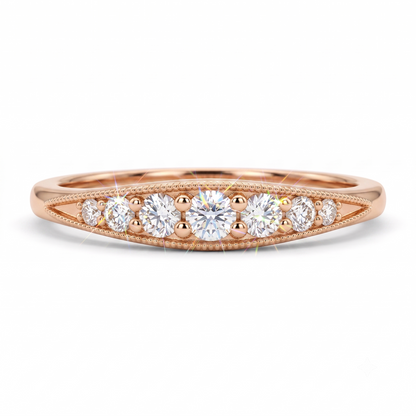 0.200 ct Vintage Inspired Lab Grown Diamond Wedding Band