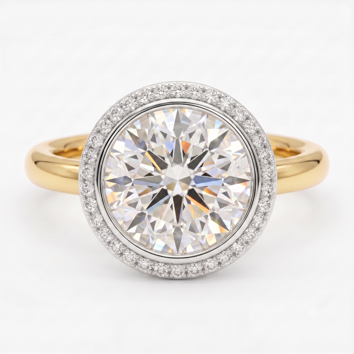 round halo engagement ring​

