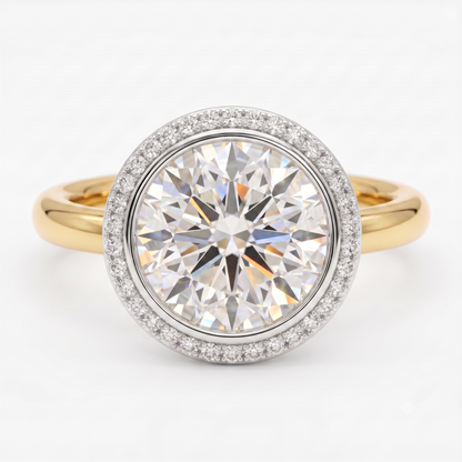round halo engagement ring​

