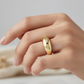 Solid 14K Gold Dome Band – Chunky Gold Dome Ring