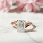 moissanite emerald cut engagement rings​

