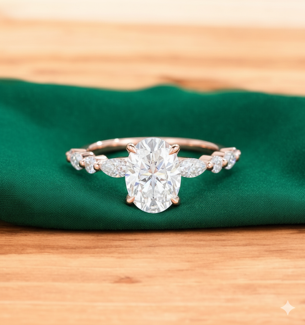 2.30ct Oval Cut Lab-Grown Diamond Engagement Ring