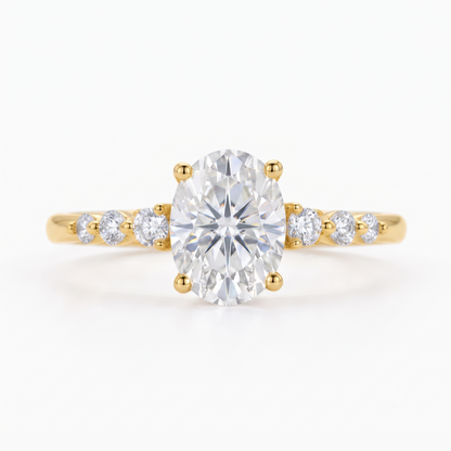 1.660CT Oval Lab Grown Diamond Engagement Ring