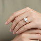 2.350 ct Princess Cut Lab Grown Diamond Engagement Ring • Three Stone Bridal Ring