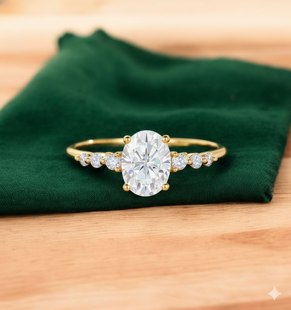 oval diamond engagement ring
