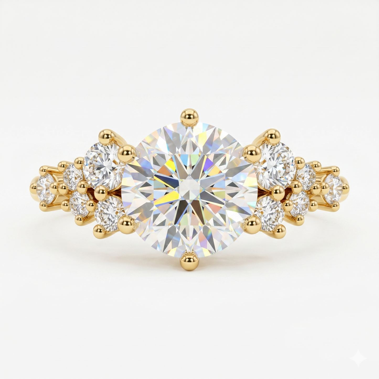 1.00ct Round Cluster engagement ring