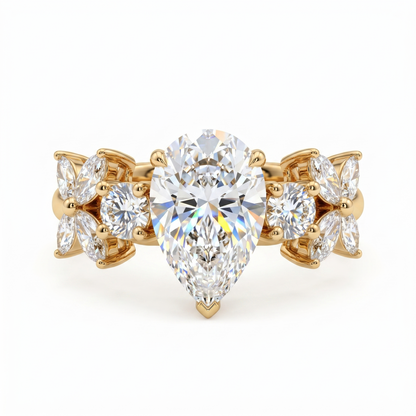 2.0ct Pear Cut Prong Lab-Grown Engagement Ring