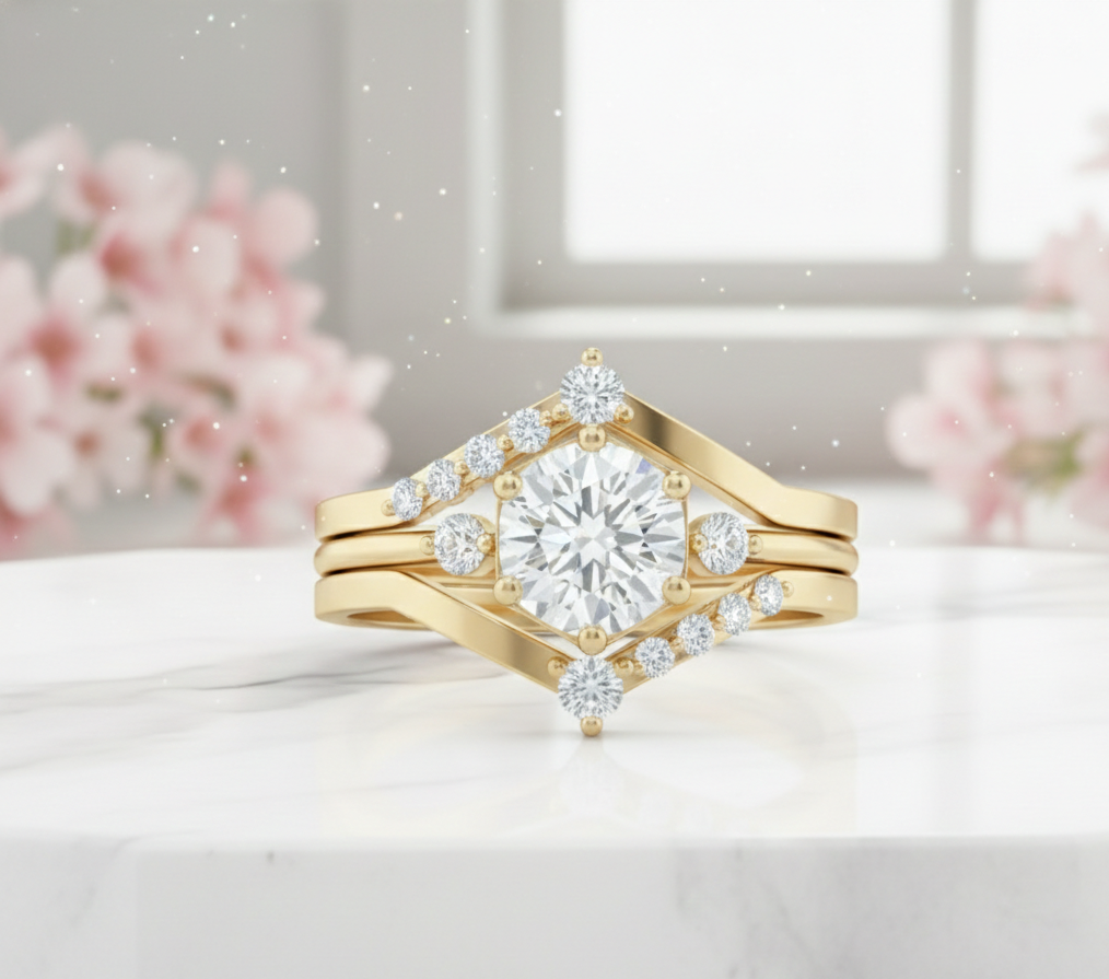 lab grown cushion cut diamond engagement ring​s


