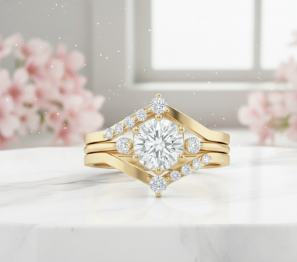 lab grown cushion cut diamond engagement ring​s


