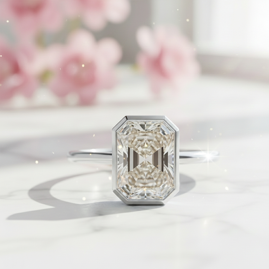 radiant cut engagement rings moissanite​

