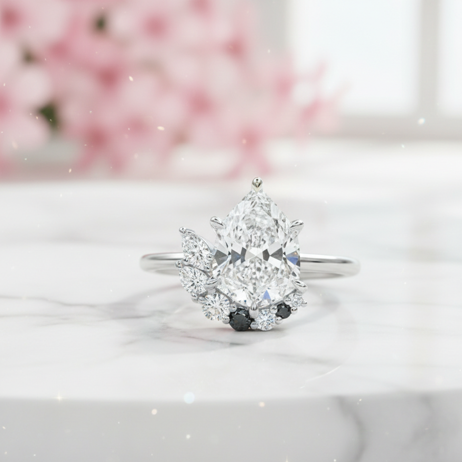 1.550ct Pear Cut Lab-Grown Diamond Engagement Ring