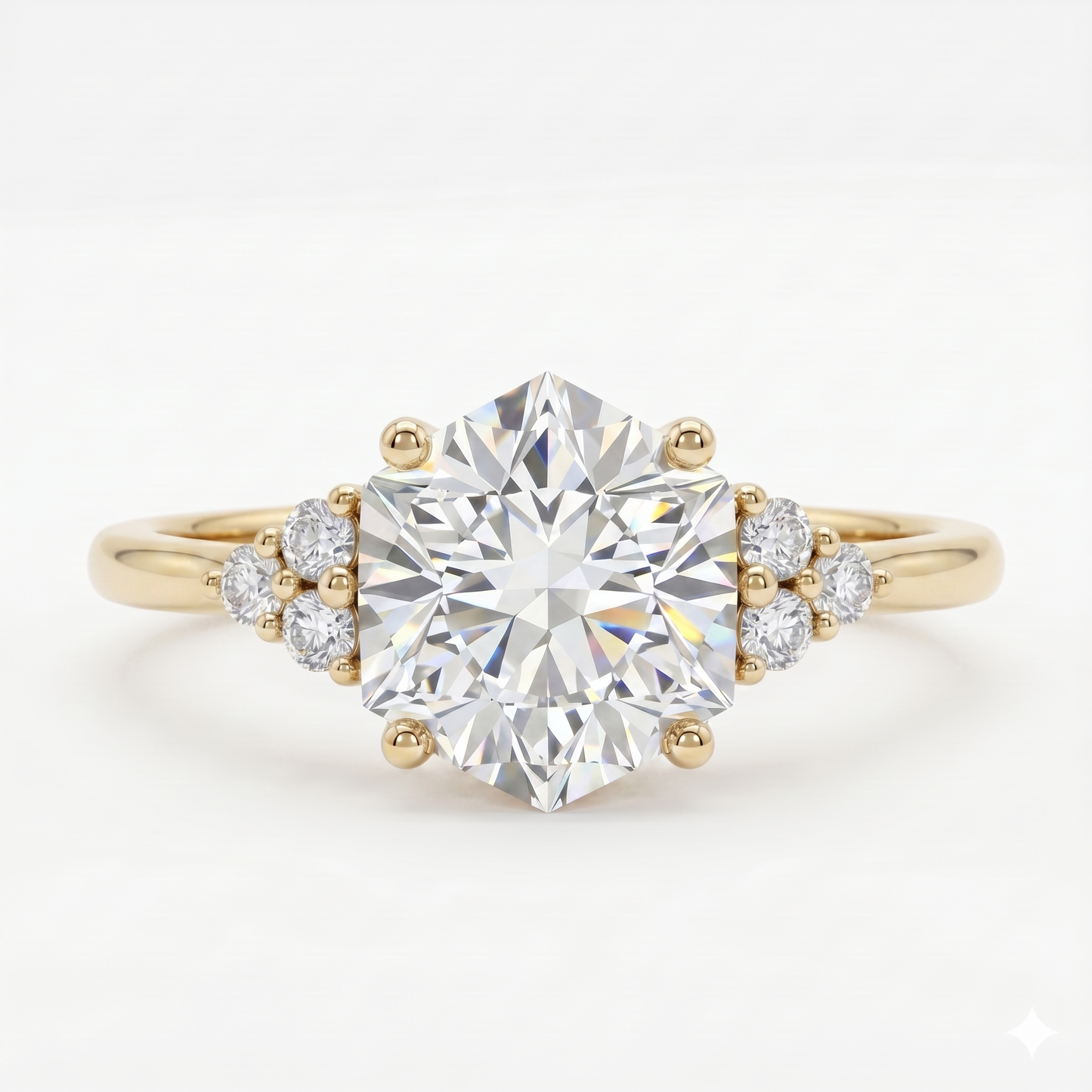 1.56ct Hexagon Cut Lab-Grown Engagement Ring