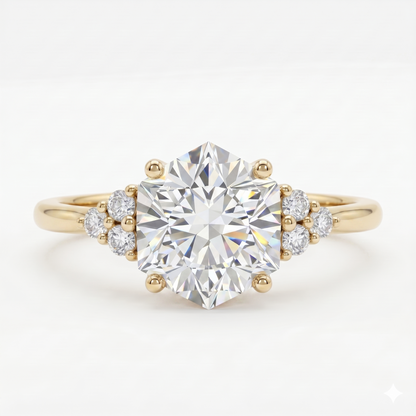 1.56ct Hexagon Cut Lab-Grown Engagement Ring