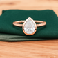 Pear Bezel Diamond Ring 1.25ct – 14K Gold Engagement & Bridal Ring