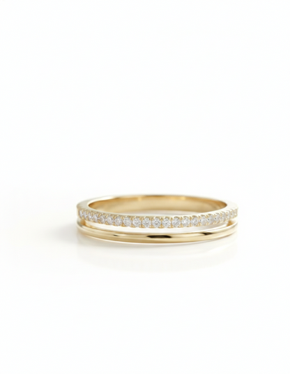 0.105Ct Double Row Lab-Grown Wedding Band