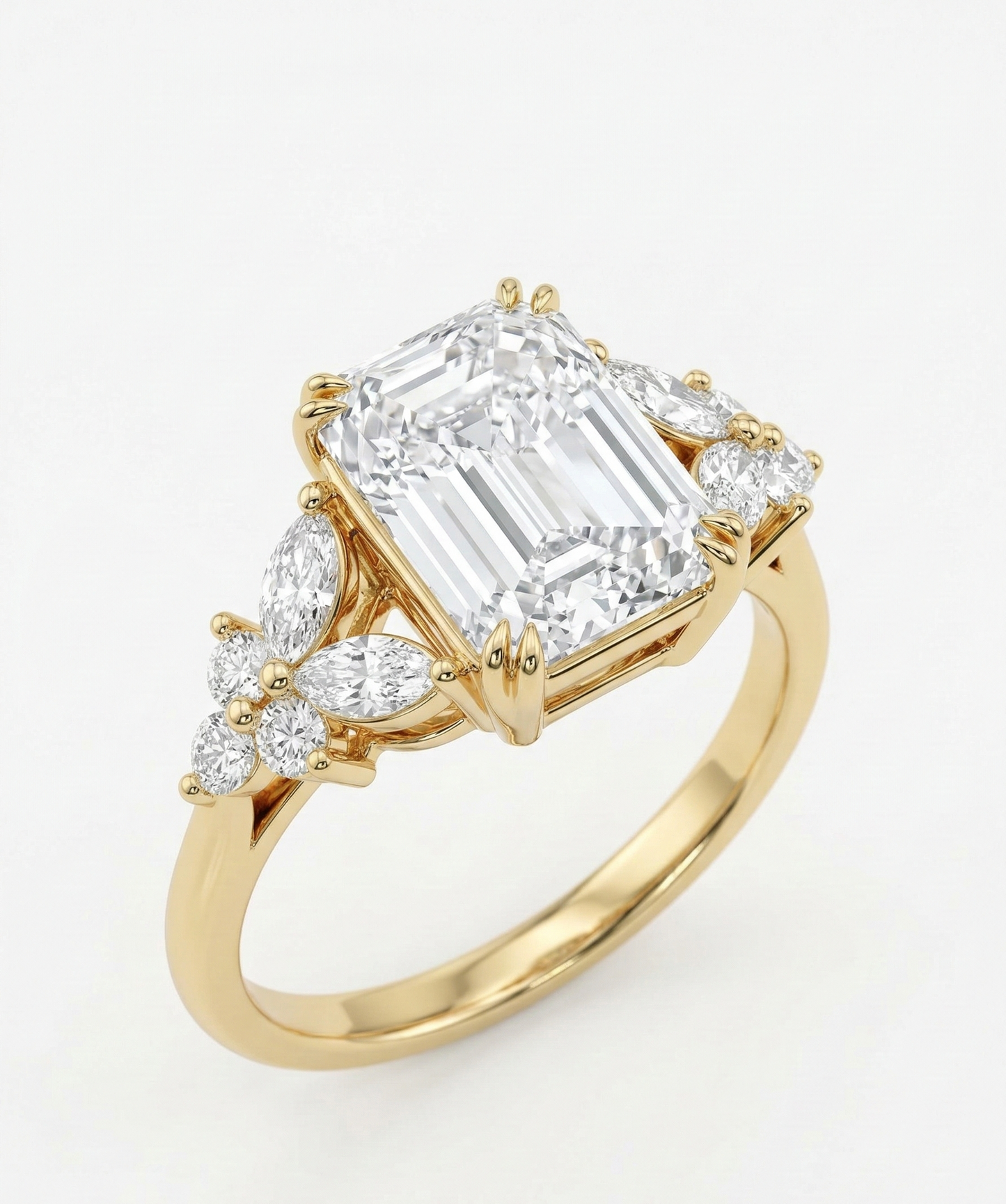 lab grown radiant cut engagement ring​

