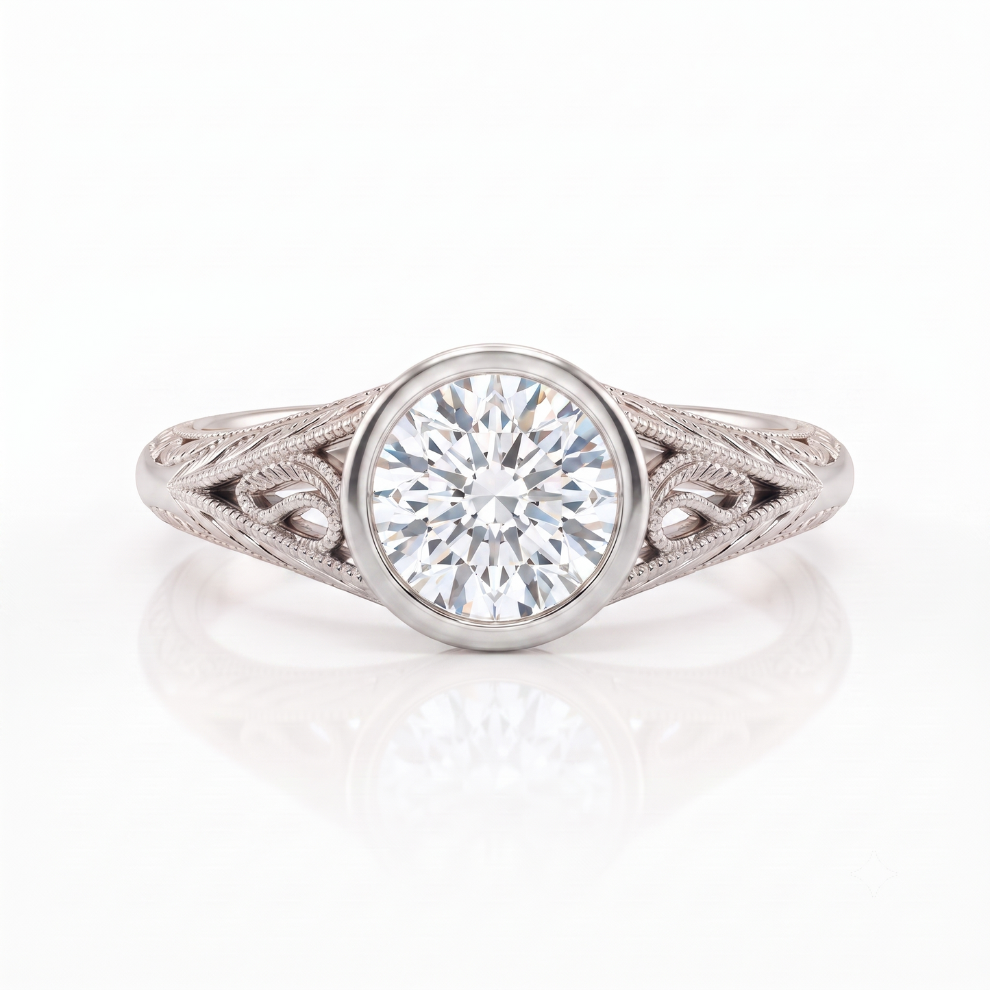 Vintage 1.50CT Round Cut Lab-Grown Ring