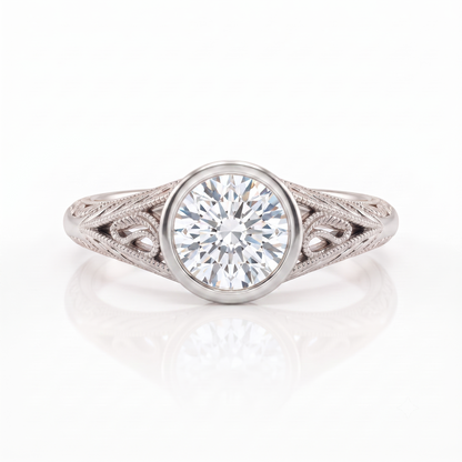 Vintage 1.50CT Round Cut Lab-Grown Ring