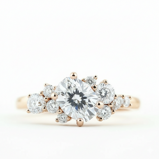 1.34 ct Oval Moissanite Engagement Ring