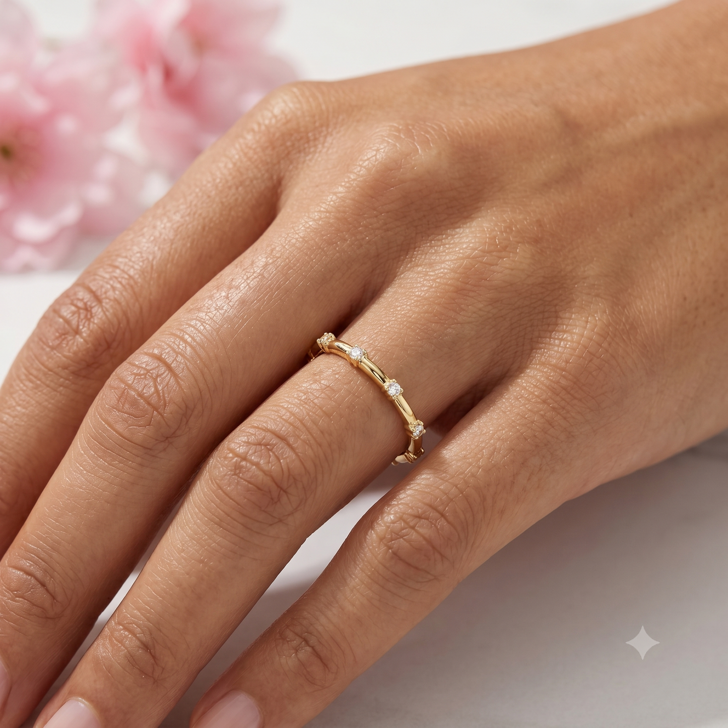 0.050Ct Lab Grown Diamond Eternity Ring, Diamond Wedding Band