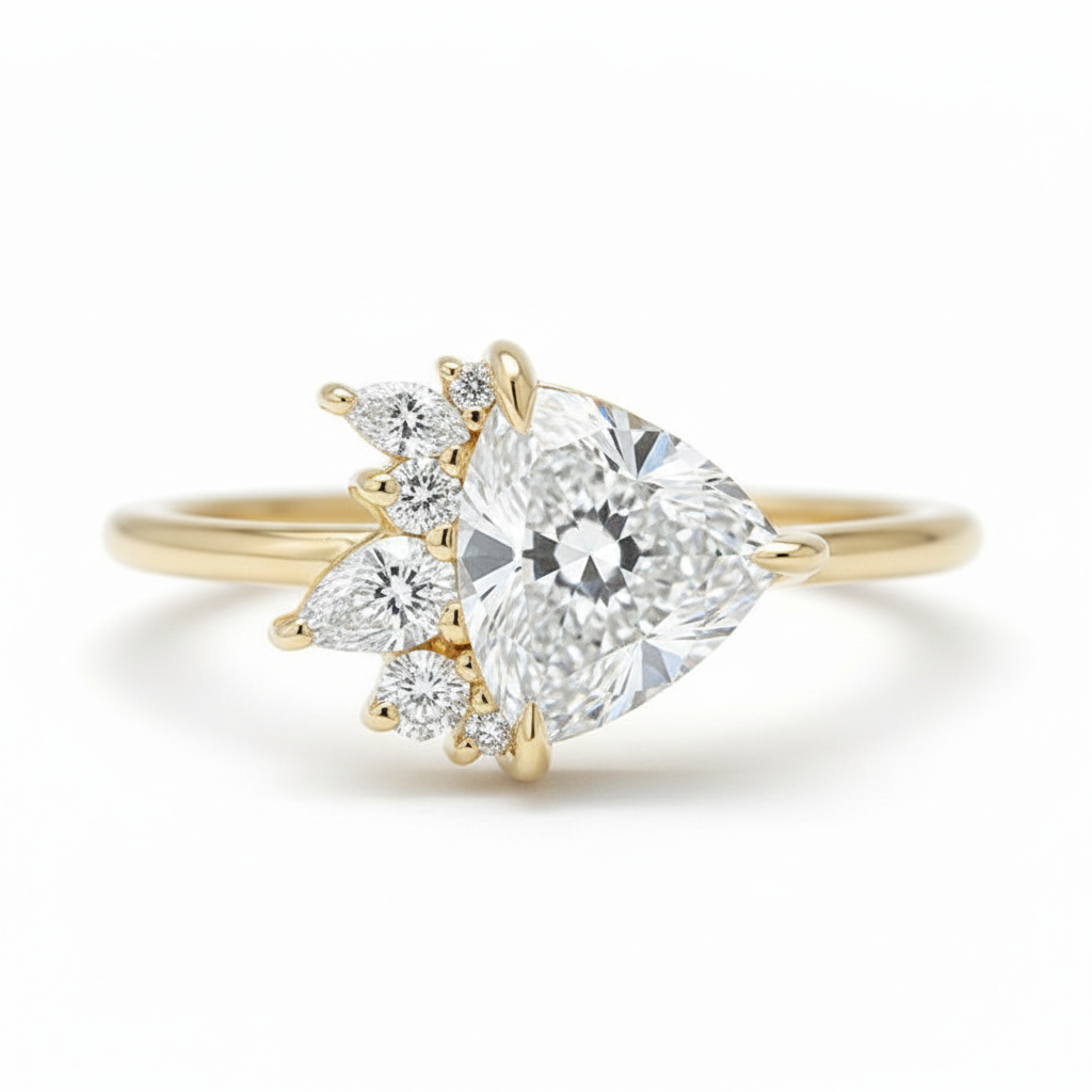 2.40 ct Trillion Cut Lab-Grown Diamond Engagement Ring