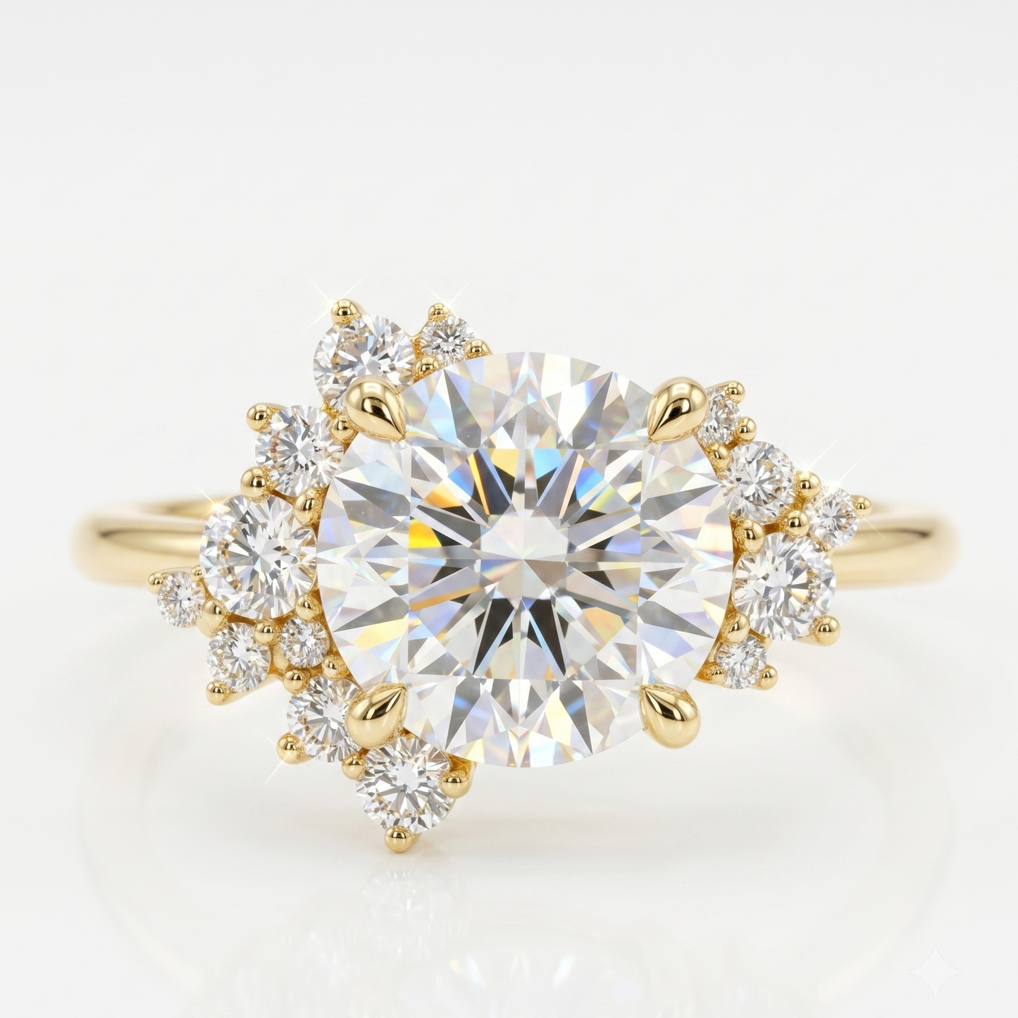 1.90 ct Round Cut Lab-Grown Diamond Halo Engagement Ring