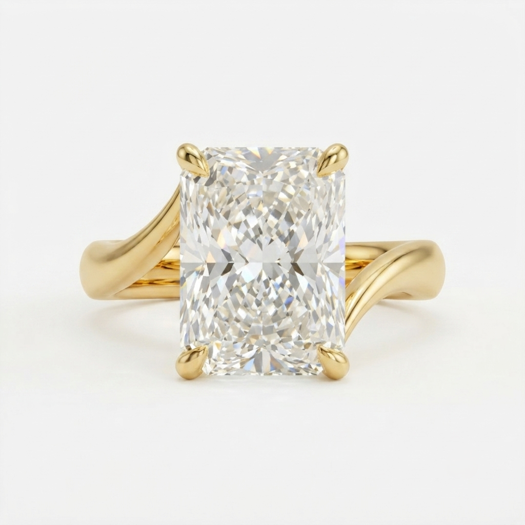 3 Carat Radiant Lab Grown Diamond Engagement Ring