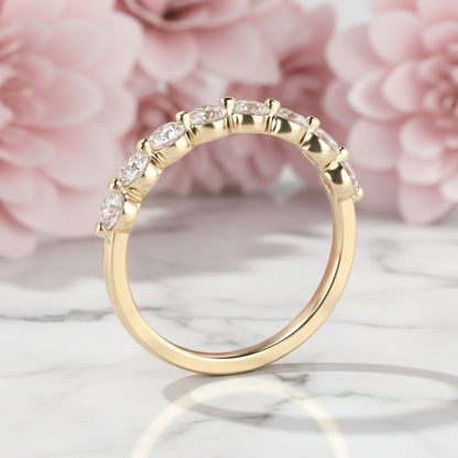 0.604 Ct Lab Grown Diamond Bubble Wedding Band