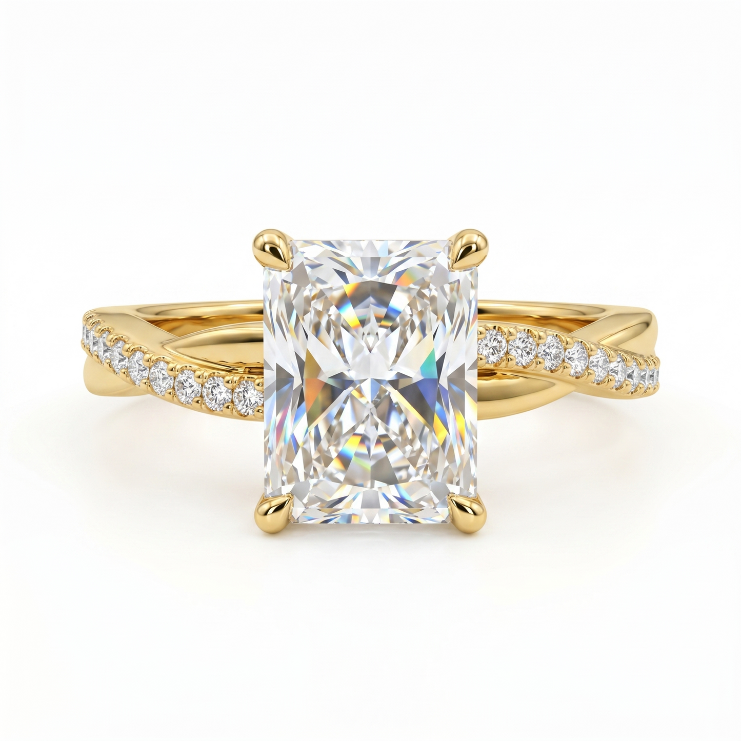 1.00CT Radiant Cut Lab-Grown Engagement Ring