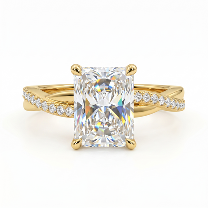 1.00CT Radiant Cut Lab-Grown Engagement Ring