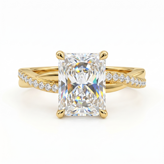 1.00CT Radiant Cut Lab-Grown Engagement Ring