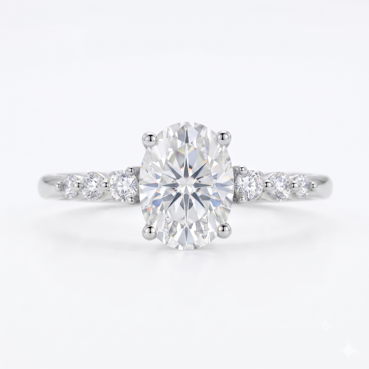 1.660CT Oval Lab Grown Diamond Engagement Ring