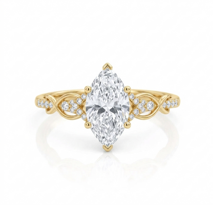 1.10 ct Marquise Lab-Grown Diamond Engagement Ring