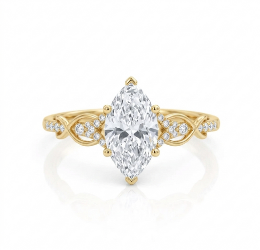 1.10 ct Marquise Lab-Grown Diamond Engagement Ring