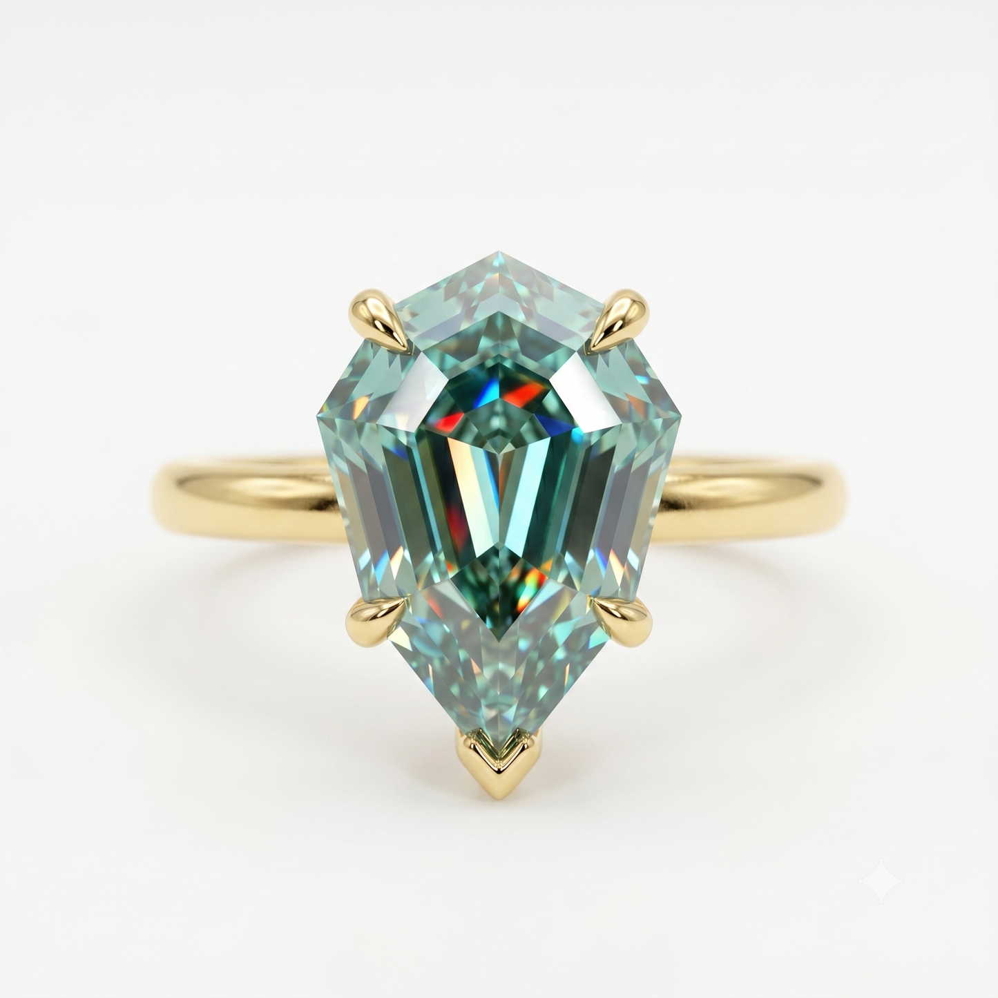 3.00 TW Pear Blue Lab-Grown Engagement Ring