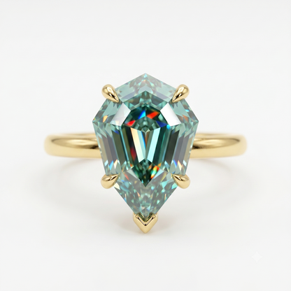 3.00 TW Pear Blue Lab-Grown Engagement Ring