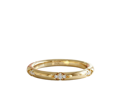 14K Rose Gold Lab-Grown Diamond Wedding Band Ring