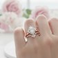 1.60 Ct Oval Lab-Grown Diamond Bridal Ring Set – Floral Halo