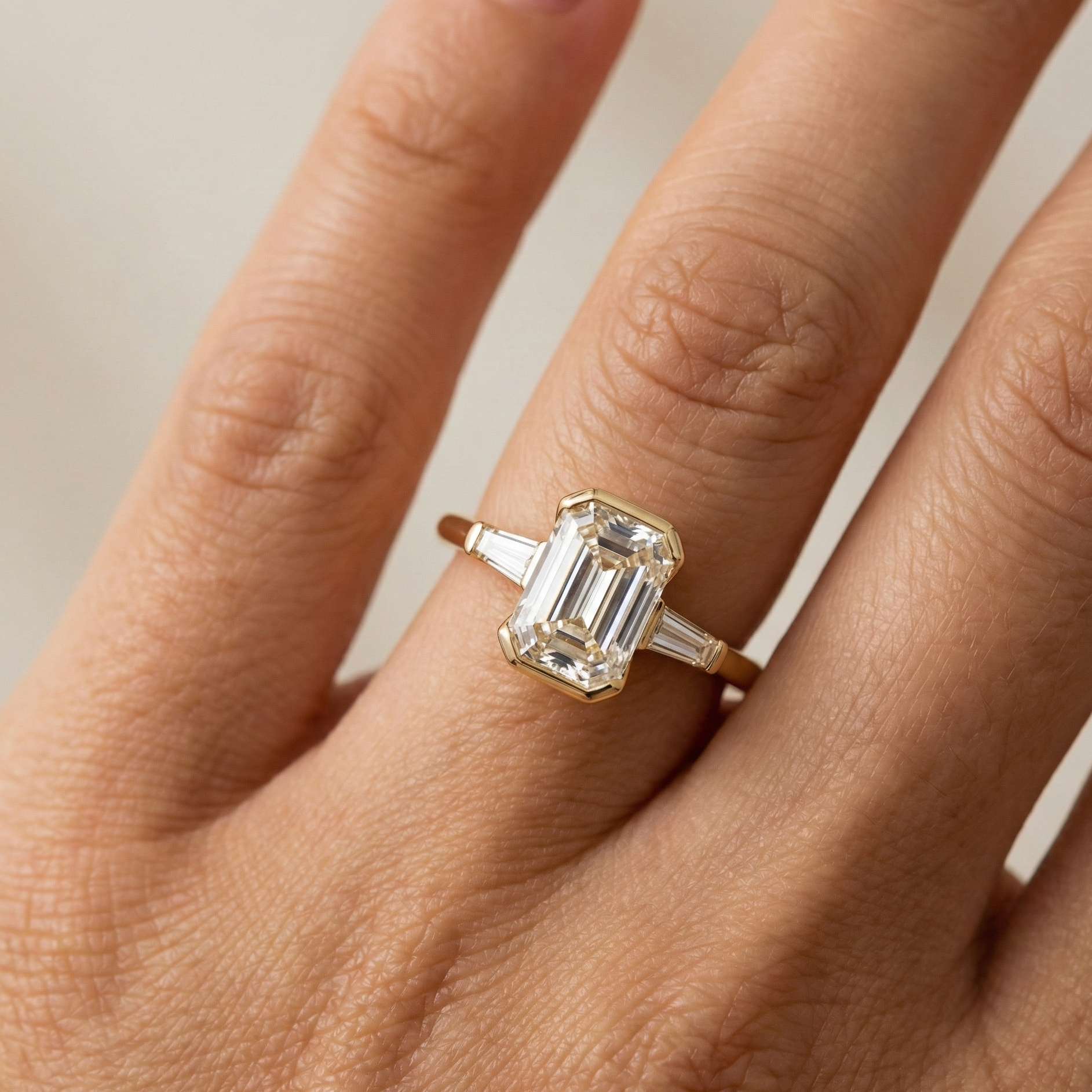 emerald cut engagement ring diamond