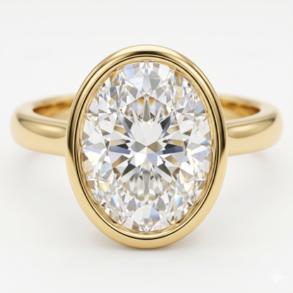 3.00ct oval cut Lab-Grown Solitaire engagement ring