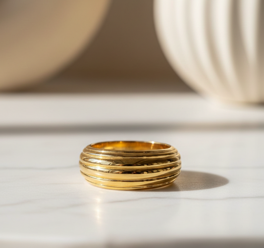14K Solid Gold Band Ring – Minimalist Gold Wedding Band