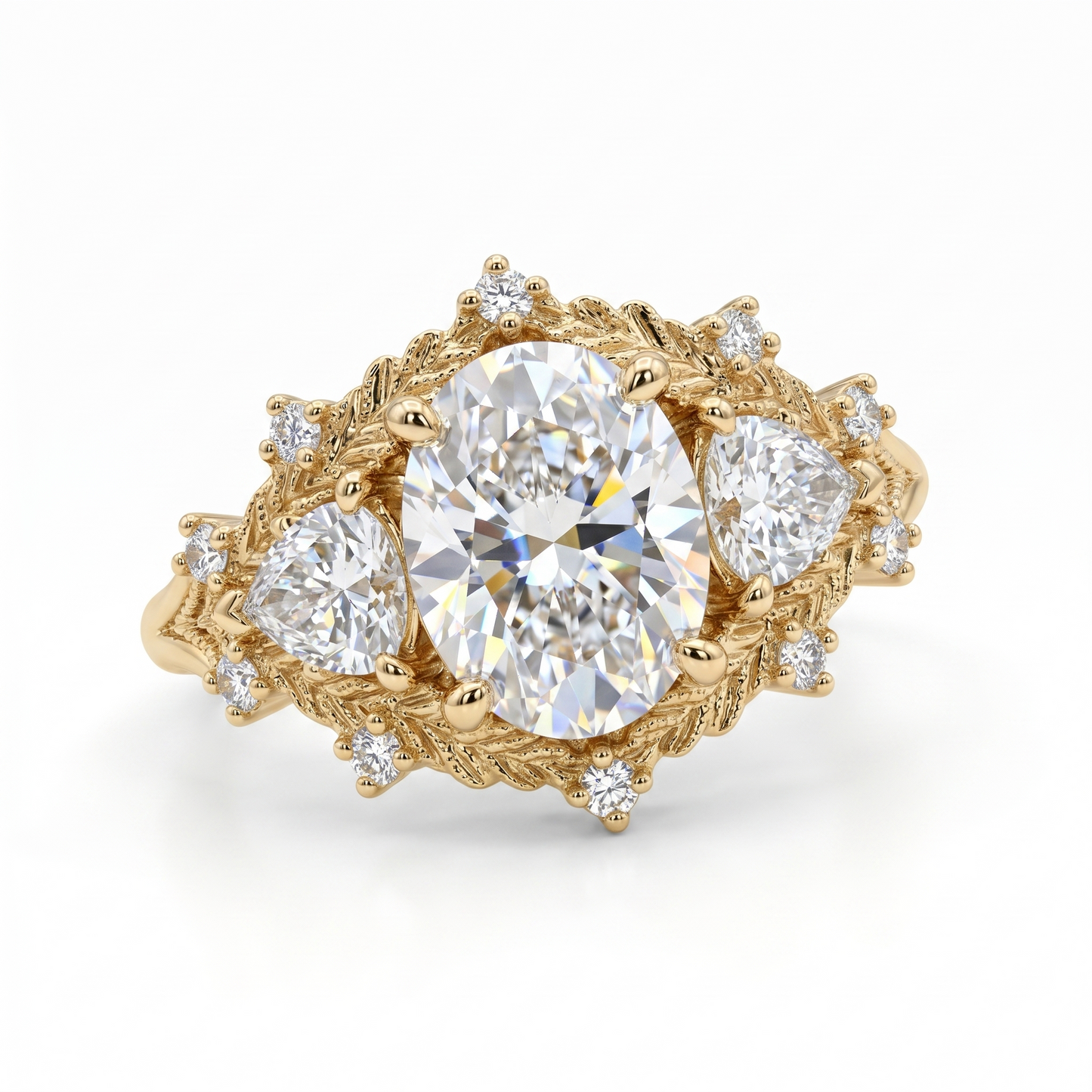 2.00 ct oval lab-grown diamond engagement ring 