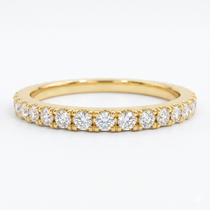 Micro Pave Eternity Lab-Grown Ring