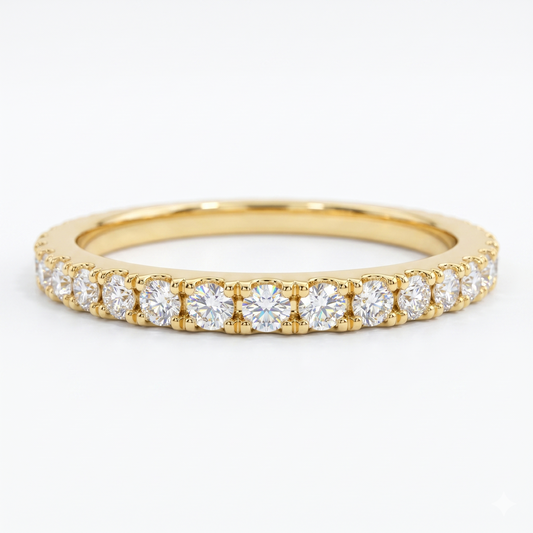 Micro Pave Eternity Lab-Grown Ring