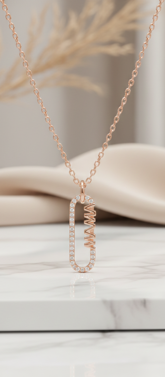 0.100 Ct Mama Lab-Grown Diamond Necklace