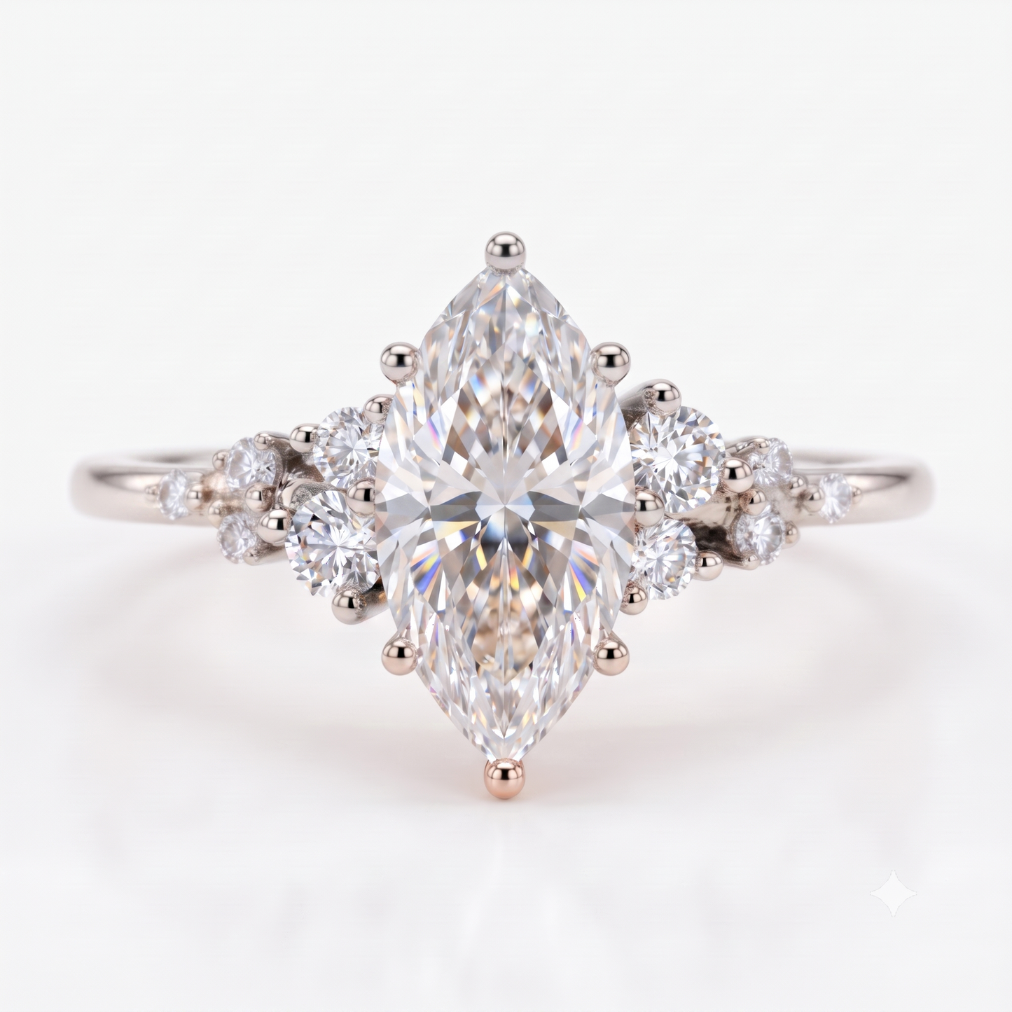 2.16 Ct Marquise Lab Grown Solitaire Engagement Ring