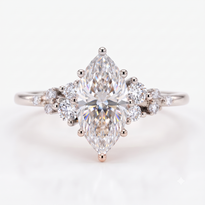 2.16 Ct Marquise Lab Grown Solitaire Engagement Ring