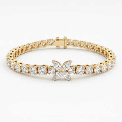 4.0 MM Tennis Bracelet, 8.00 ct Round Lab-Grown Engagement Bracelet